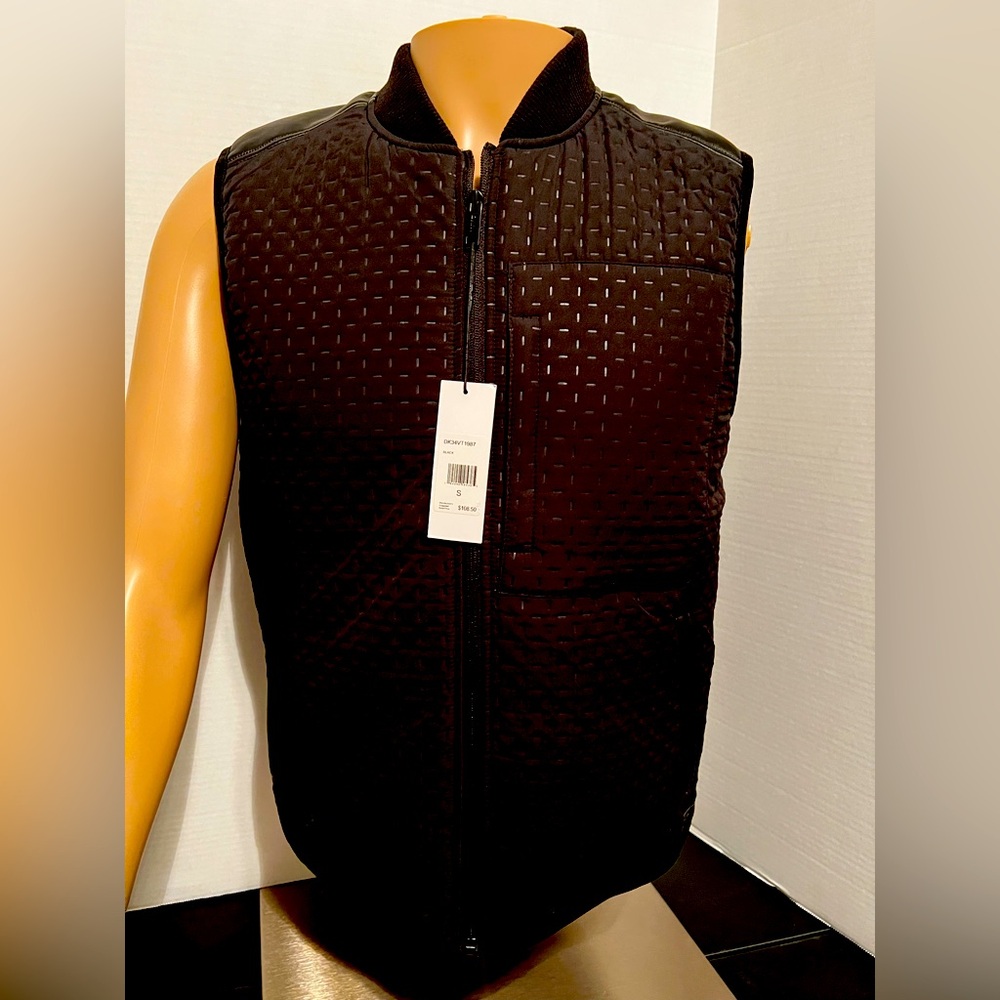 DKNY Black zip up Vest